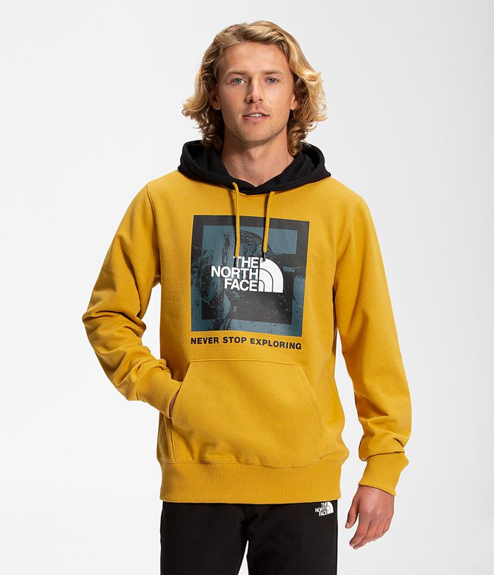 The North Face Hoodie Recycled Climb Graphic Yellow - Mens - Thailand OPLZQ-0275